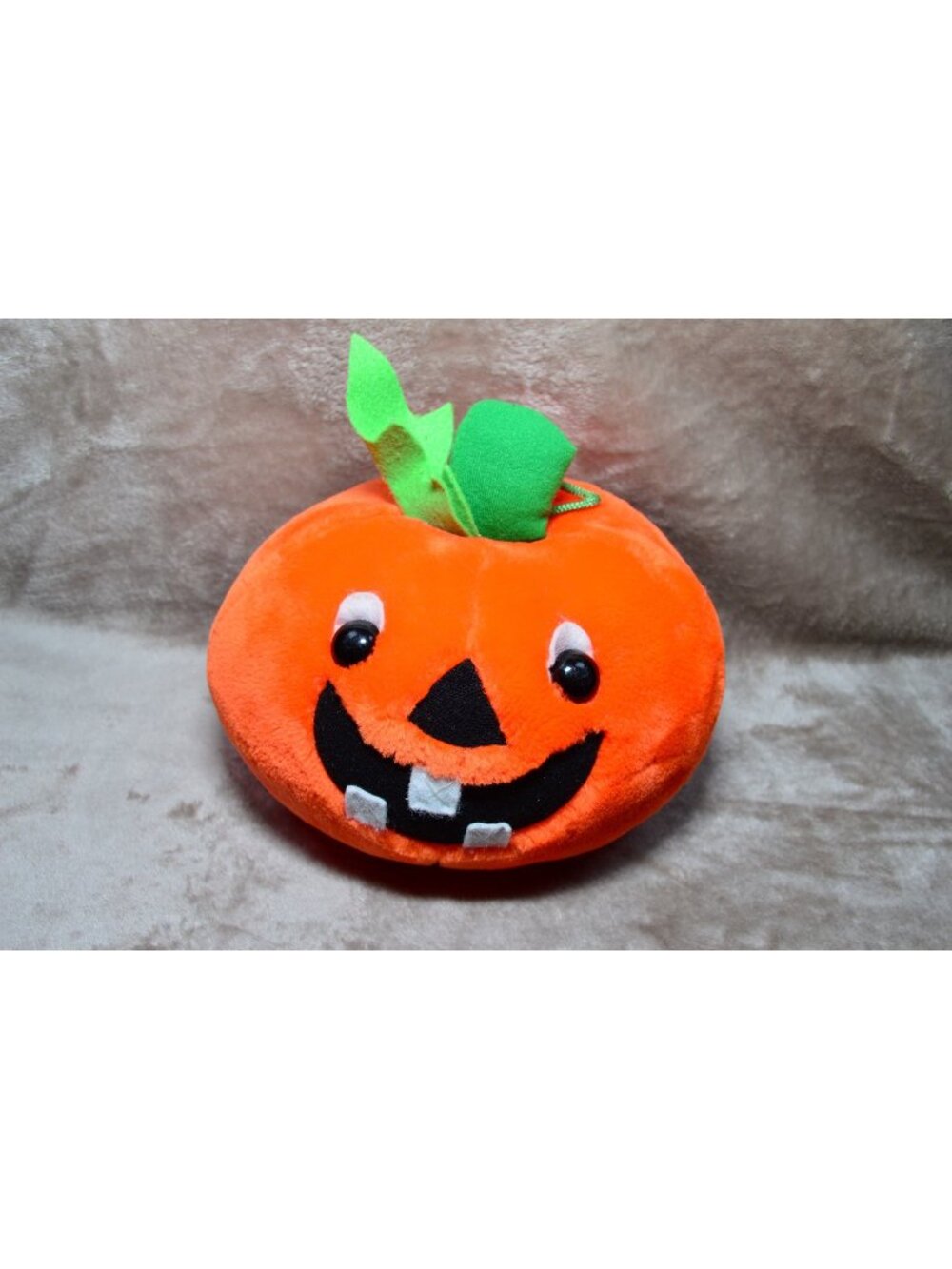 Vintage Jack O Lantern Pumpkin Plush Toy Halloween Retro Nostalgic Spooky